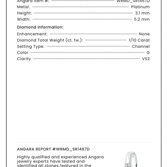 Angara Channel Grooved Diamond Two Stone Men’s Wedding Band in Platinum Size 11 - Picture 3 of 8